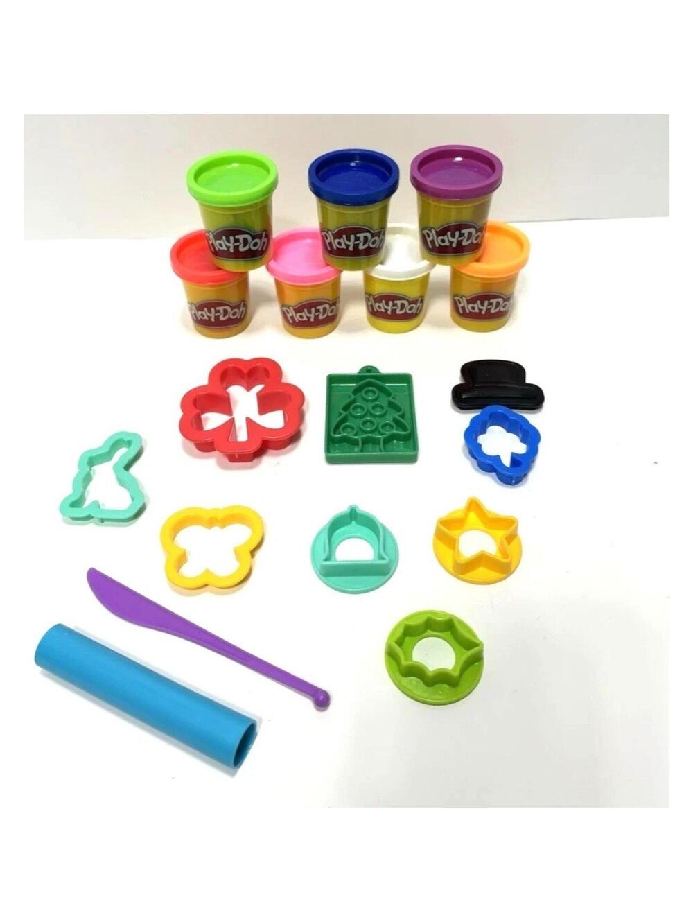 Play-Doh 18-Piece Mini Dough Set with Cutters, Shapes & Roller Play Accessories